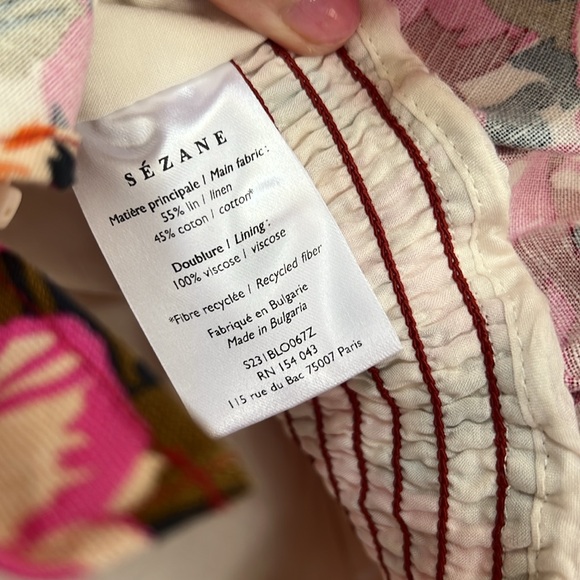 Sézane Frédérique Blouse in Palma - Picture 6 of 10